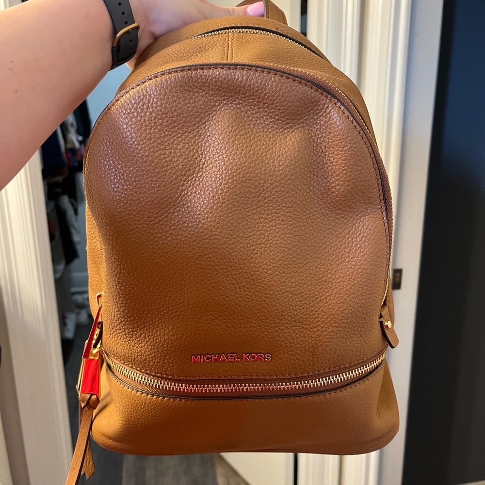 MICHAEL KORS brown backpack purse